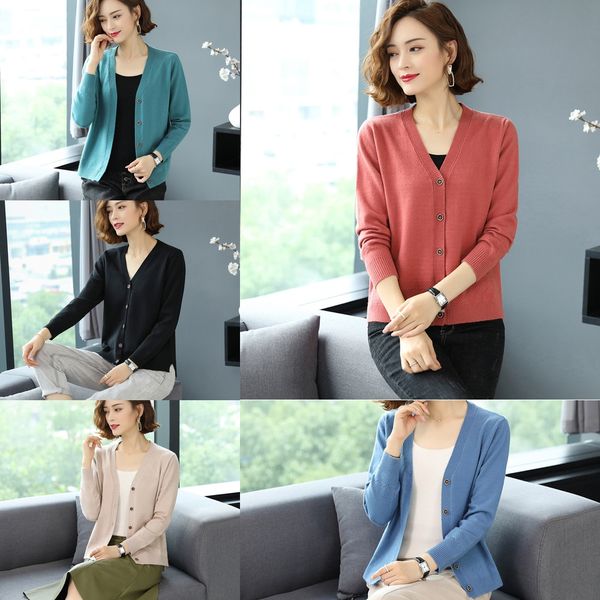 february and august short solid color knitted sweater jacket cardigan jacket women's new autumn korean loose thin sweater women gvpe3, White;black
february and august short solid color knitted sweater jacket cardigan jacket women's new autumn korean loose thin sweater women gvpe3, White;black
