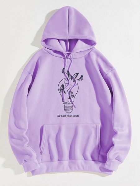 slogan and butterfly print drawstring thermal lined hoodie l33n#, White;black
slogan and butterfly print drawstring thermal lined hoodie l33n#, White;black