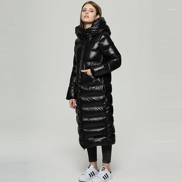 the new type cocoon long over-the-knee down jacket female black bright face with thick loose white duck down warm coat1
the new type cocoon long over-the-knee down jacket female black bright face with thick loose white duck down warm coat1