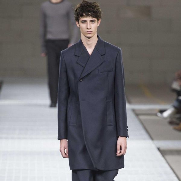 men's wool & blends woolen coat 2021 winter british large size single-breasted business gentleman, Black 
men's wool & blends woolen coat 2021 winter british large size single-breasted business gentleman, Black