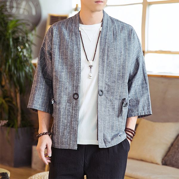 linen hanfu men's cotton hemp 7 / 4 sleeve coat chinese style daopao cardigan summer sunscreen youth tang suit, Black;brown
linen hanfu men's cotton hemp 7 / 4 sleeve coat chinese style daopao cardigan summer sunscreen youth tang suit, Black;brown