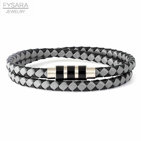 charm bracelets fysara geometry design leather rope stainless steel magnet clasps for men women braided thin, Golden;silver
charm bracelets fysara geometry design leather rope stainless steel magnet clasps for men women braided thin, Golden;silver