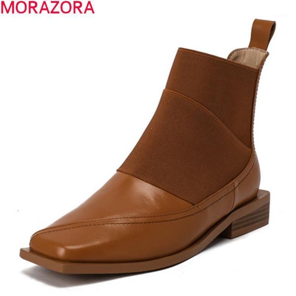 boots morazora 2021 genuine leather low heel square toe comfortable ladies shoes autumn winter ankle for woman1, Black
boots morazora 2021 genuine leather low heel square toe comfortable ladies shoes autumn winter ankle for woman1, Black
