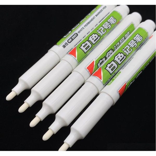 Diy Metal Waterproof Permanent Paint Marker Pens Sharpie White 6mm Student Supplies Marker Craftwork Pen Oily Hakxc