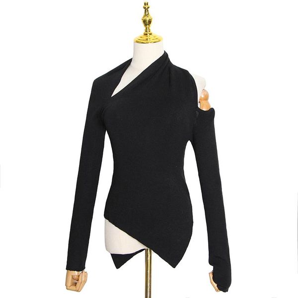 zcsmll black sweater for women irregular collar long sleeve one off shouder hollow out knitted sweaters female 2021 style, White;black
zcsmll black sweater for women irregular collar long sleeve one off shouder hollow out knitted sweaters female 2021 style, White;black