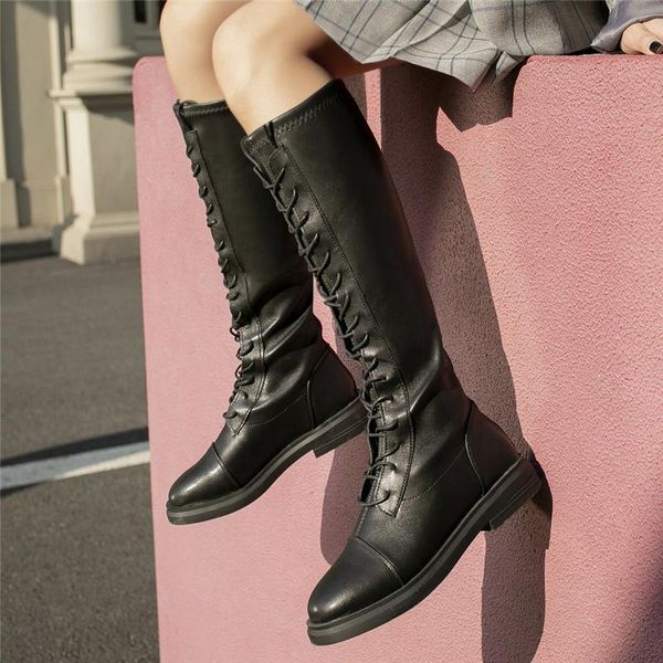 2020 winter ins designer women lace up western cowboy long boots low heels knee high boots thigh high flat gladiator shoes, Black
2020 winter ins designer women lace up western cowboy long boots low heels knee high boots thigh high flat gladiator shoes, Black
