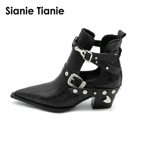 sianie tianie hallow cut out pu leather pointed toe woman ankle boots punk gothic stylish women motorcycle boots ankle1, Black
sianie tianie hallow cut out pu leather pointed toe woman ankle boots punk gothic stylish women motorcycle boots ankle1, Black