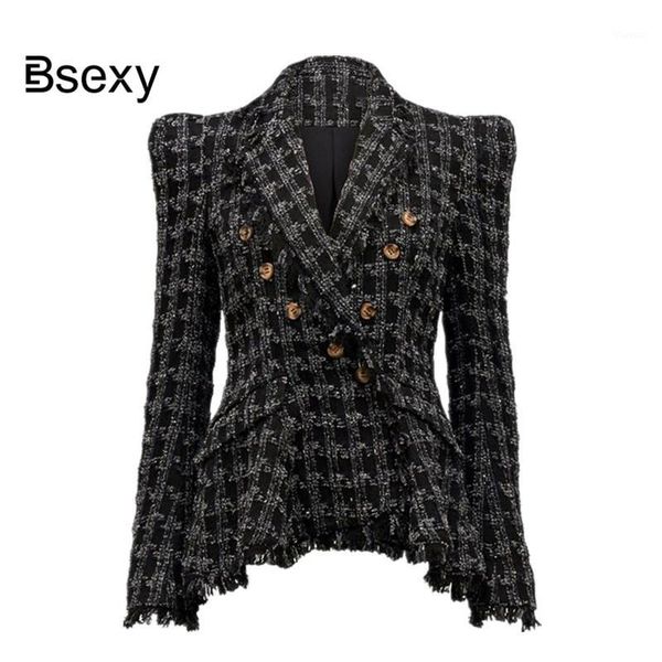 autumn women tweed jacket coat 2019 elegant women suit collar long sleeve double breasted tassel slim irregular plaid coat1, Black;brown
autumn women tweed jacket coat 2019 elegant women suit collar long sleeve double breasted tassel slim irregular plaid coat1, Black;brown