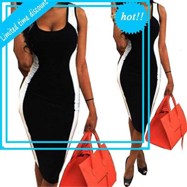 women summer fashion bodycon black white patchwork mouwlless u neck potlood jurk club party midi elegant dress 2021
women summer fashion bodycon black white patchwork mouwlless u neck potlood jurk club party midi elegant dress 2021