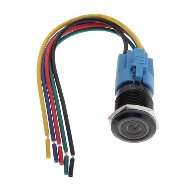 19mm mounting hole latching metal push button switch with blue led 12v, self-locking push switch with wire, round button ip67 waterproof
19mm mounting hole latching metal push button switch with blue led 12v, self-locking push switch with wire, round button ip67 waterproof