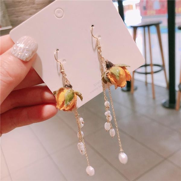 korean fashion crystal rose flower earring pearl tassel dangle earrings for women girls asymmetry earring long luxulry jewelry, Silver
korean fashion crystal rose flower earring pearl tassel dangle earrings for women girls asymmetry earring long luxulry jewelry, Silver