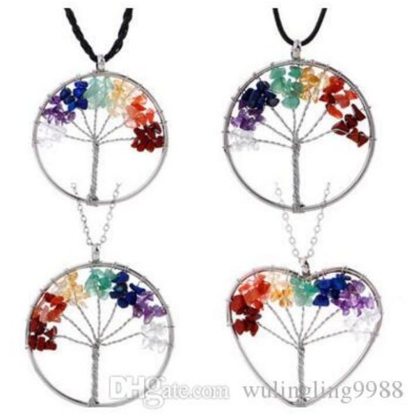tree of life pendant necklaces multicolor chakra necklace natural stone jewelry women heart necklace fashion crystal jewelry, Silver
tree of life pendant necklaces multicolor chakra necklace natural stone jewelry women heart necklace fashion crystal jewelry, Silver