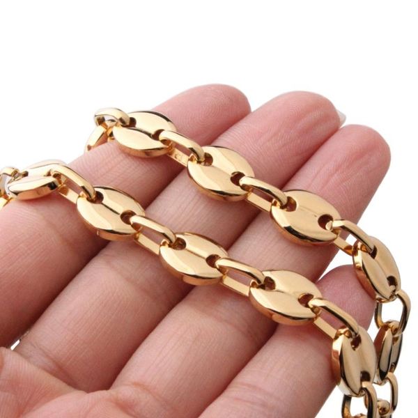 chains 7/9/11mm 16"-40" mens chain polished necklace gold 316l stainless steel coffee beads link, Silver
chains 7/9/11mm 16"-40" mens chain polished necklace gold 316l stainless steel coffee beads link, Silver