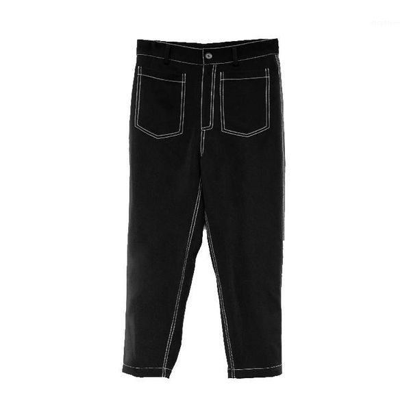men's pants 27-44 2021 men's clothing gd hair stylist fashion catwalk press line slim casual ankle length plus size singer costume, Black 
men's pants 27-44 2021 men's clothing gd hair stylist fashion catwalk press line slim casual ankle length plus size singer costume, Black
