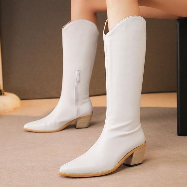 autumn and winter high heels broch mid-tube boots thick heel women's shoes knight pointed retro wide leg 2020, Black
autumn and winter high heels broch mid-tube boots thick heel women's shoes knight pointed retro wide leg 2020, Black