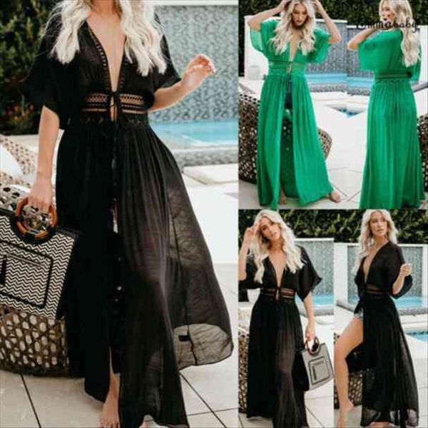 women chiffon bikini long cover up beach dress cardigan long cover up swimsuit bathing suit swimming costume, White;black
women chiffon bikini long cover up beach dress cardigan long cover up swimsuit bathing suit swimming costume, White;black