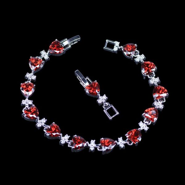 charm bracelets europe style heart red created garnet white zircon health silver color fashion jewelry, Golden;silver
charm bracelets europe style heart red created garnet white zircon health silver color fashion jewelry, Golden;silver