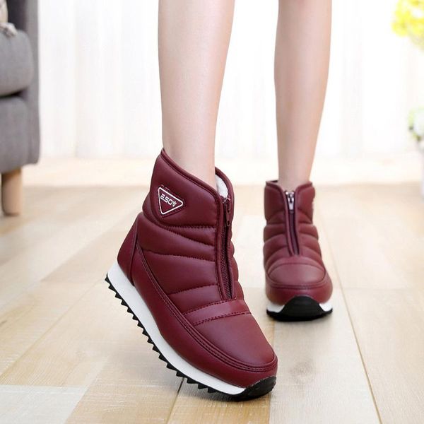 boots 35-42 women's snow waterproof pu leather thick plush warm winter boot shoes woman rubber sole zip women, Black
boots 35-42 women's snow waterproof pu leather thick plush warm winter boot shoes woman rubber sole zip women, Black