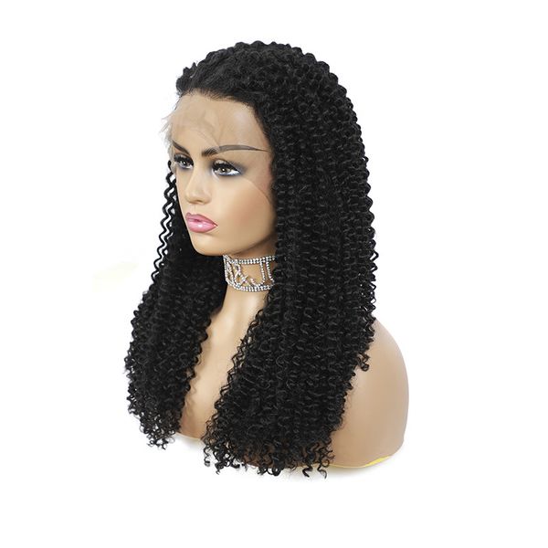 2020 european and american wig headset africa divided into small rolls fluffy front lace headset l, Black
2020 european and american wig headset africa divided into small rolls fluffy front lace headset l, Black