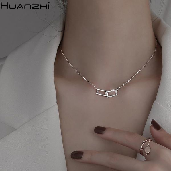 huanzhi 2021 new trendy gold silver color double square hollow rhinestone necklace geometric clavicle chain for women jewelry
huanzhi 2021 new trendy gold silver color double square hollow rhinestone necklace geometric clavicle chain for women jewelry