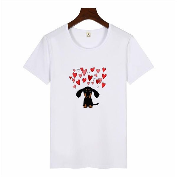 christmas dachshund heart print t shirt women harajuku cute t shirt female fashion short sleeve casual o neck tee, White
christmas dachshund heart print t shirt women harajuku cute t shirt female fashion short sleeve casual o neck tee, White