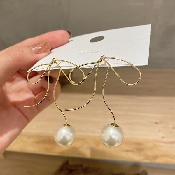 mengjiqiao korean elegant metal bowknot drop earrings for women sweet girl fashion pearl ball brincos party jewelry gifts, Silver
mengjiqiao korean elegant metal bowknot drop earrings for women sweet girl fashion pearl ball brincos party jewelry gifts, Silver