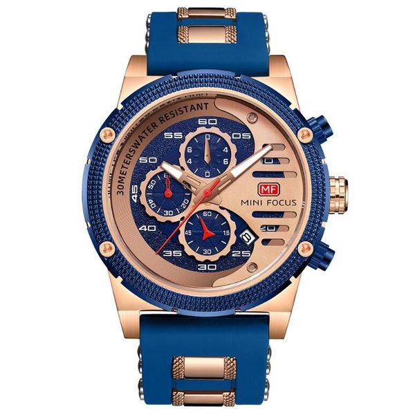 2021 Men's Wristwatch Silicone Strap Quartz Wrist Watch Men Waterproof Chronograph Silicone Band Sport Watches Relogio Masculino, Bronze
2021 Men's Wristwatch Silicone Strap Quartz Wrist Watch Men Waterproof Chronograph Silicone Band Sport Watches Relogio Masculino, Bronze