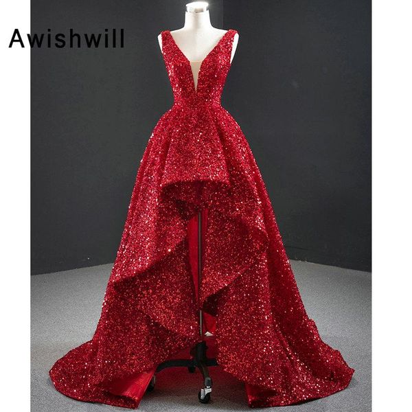 party dresses arrival 2021 high low evening dress sequins v-neck lace-up back dubai bling formal gowns vestido formatura, White;black
party dresses arrival 2021 high low evening dress sequins v-neck lace-up back dubai bling formal gowns vestido formatura, White;black
