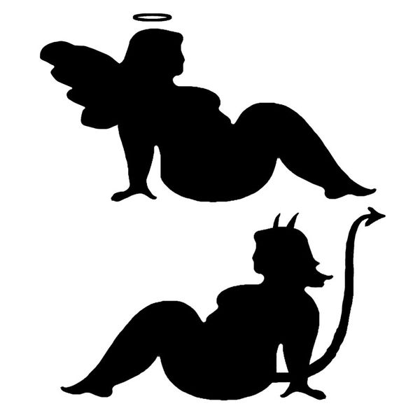 1 pair of angel devil mud flap woman sticker funny car windshield decoration accessory decal waterproof black/white,13cm*11cm
1 pair of angel devil mud flap woman sticker funny car windshield decoration accessory decal waterproof black/white,13cm*11cm