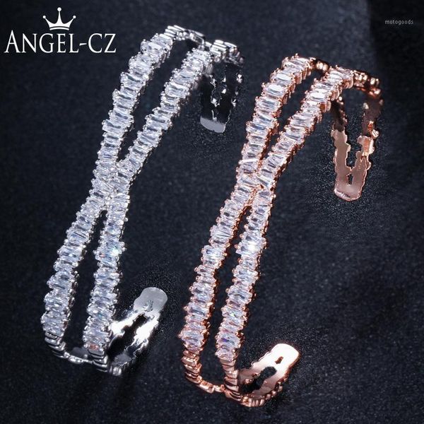 bangle angelcz baguette cubic zirconia setting rose gold silver color ladies adjustable cross bracelet ab1171, Black
bangle angelcz baguette cubic zirconia setting rose gold silver color ladies adjustable cross bracelet ab1171, Black