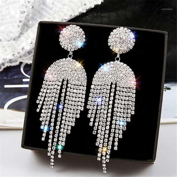 fyuan long tassel crystal drop earrings for women bijoux geometric full rhinestone earrings statement jewelry gifts1, Silver
fyuan long tassel crystal drop earrings for women bijoux geometric full rhinestone earrings statement jewelry gifts1, Silver