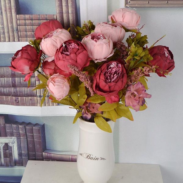 decorative flowers & wreaths 1pcs artificial silk fake peony floral wedding bouquet bridal hydrangea decor party
decorative flowers & wreaths 1pcs artificial silk fake peony floral wedding bouquet bridal hydrangea decor party