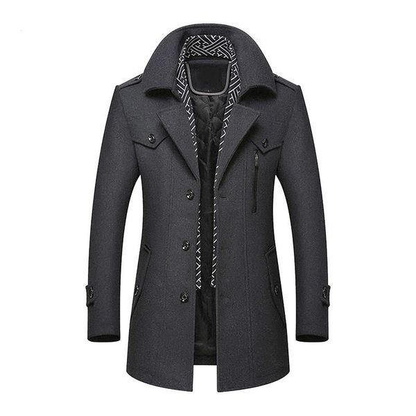 men's wool & blends thick woolen coat winter windproof scarf long jacket fashion casual cotton warm outwear male mt010, Black
men's wool & blends thick woolen coat winter windproof scarf long jacket fashion casual cotton warm outwear male mt010, Black