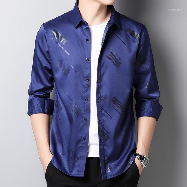 men shirt long sleeve 2020 new casual slim fit print shirts turn-down collar single breasted business shirt men clothing1, White;black
men shirt long sleeve 2020 new casual slim fit print shirts turn-down collar single breasted business shirt men clothing1, White;black