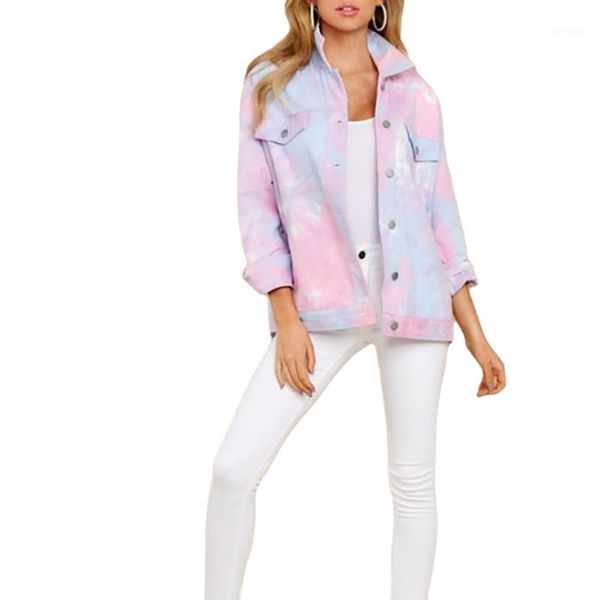 women fall jacket tie dye printed jackets loose long sleeve turn-down collar single breasted pocket buttons coats clothes1, Black;brown
women fall jacket tie dye printed jackets loose long sleeve turn-down collar single breasted pocket buttons coats clothes1, Black;brown