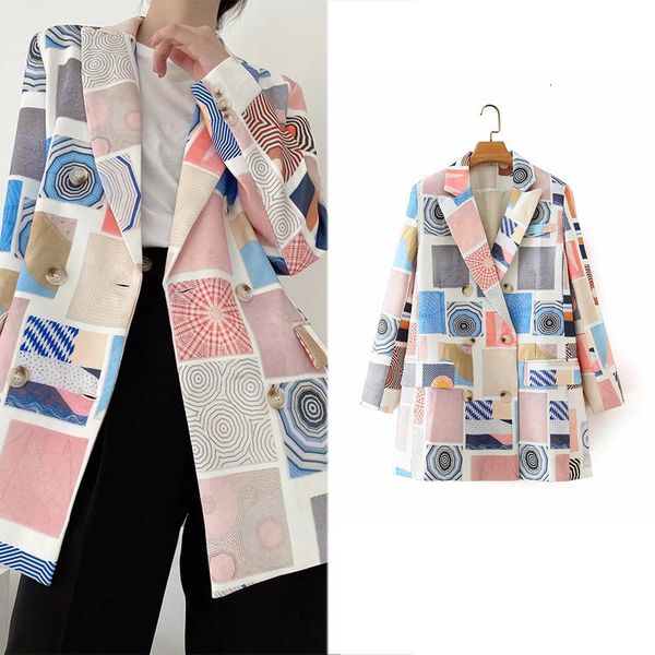 2021 new american style leisure simple fashion space printing medium length suit women's autumn and winter double breasted coat c3ld, Black;brown
2021 new american style leisure simple fashion space printing medium length suit women's autumn and winter double breasted coat c3ld, Black;brown