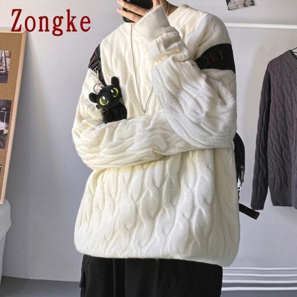 men's sweaters zongke solid knitted sweater men clothing pull winter clothes pullover mens coat 2021 autumn -2xl, White;black
men's sweaters zongke solid knitted sweater men clothing pull winter clothes pullover mens coat 2021 autumn -2xl, White;black