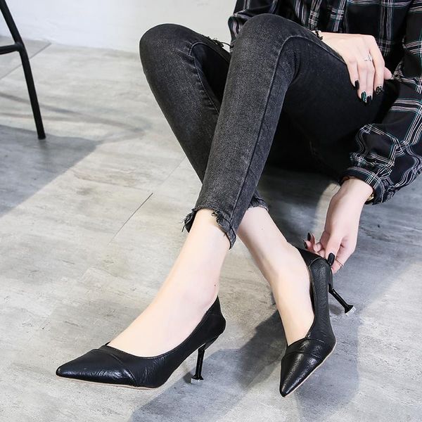 dress shoes pointed toe leather women pumps fashion office high heels heel 's wedding w32-16, Black
dress shoes pointed toe leather women pumps fashion office high heels heel 's wedding w32-16, Black