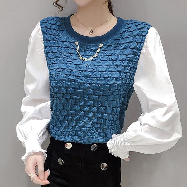 lucyever patchwork women pullover sweater elegant autumn fashion o neck high waist korean long sleeve fall ladies new 2021, White;black
lucyever patchwork women pullover sweater elegant autumn fashion o neck high waist korean long sleeve fall ladies new 2021, White;black