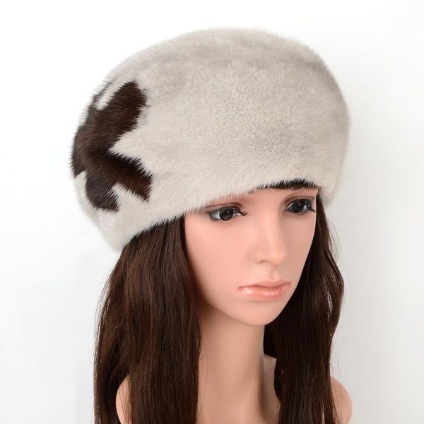 berets 2021 flower hats real fur beret mink women winter brand female fashion warm caps for, Blue;gray
berets 2021 flower hats real fur beret mink women winter brand female fashion warm caps for, Blue;gray