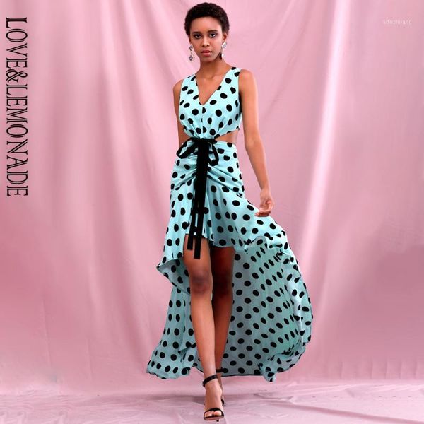 love & lemonade light green deep v-neck cut out big dots strap a type summer maxi dress lm823621, Black;gray 
love & lemonade light green deep v-neck cut out big dots strap a type summer maxi dress lm823621, Black;gray
