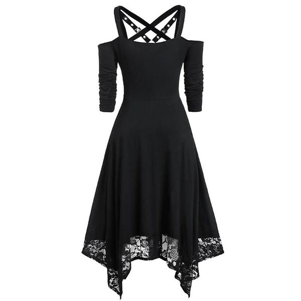 new women halloween plus size open shoulder lace half sleeve gothic women fashion clothes dress vestido invierno mujer, Black;gray
new women halloween plus size open shoulder lace half sleeve gothic women fashion clothes dress vestido invierno mujer, Black;gray