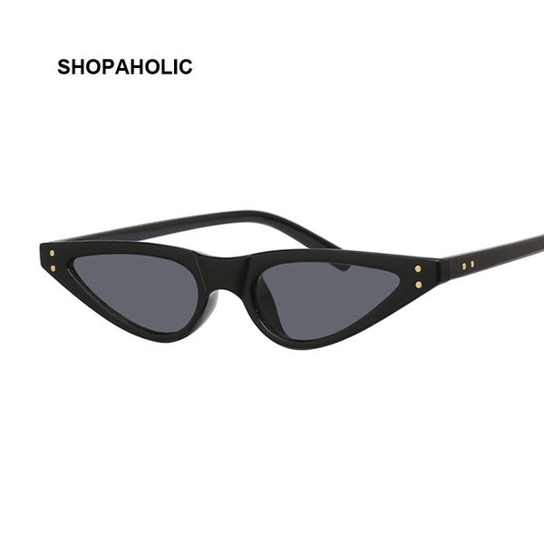 sunglasses small black cat eye women brand design cateye ladies frame retro skinny triangle slim sun glasses female shades, White;black
sunglasses small black cat eye women brand design cateye ladies frame retro skinny triangle slim sun glasses female shades, White;black