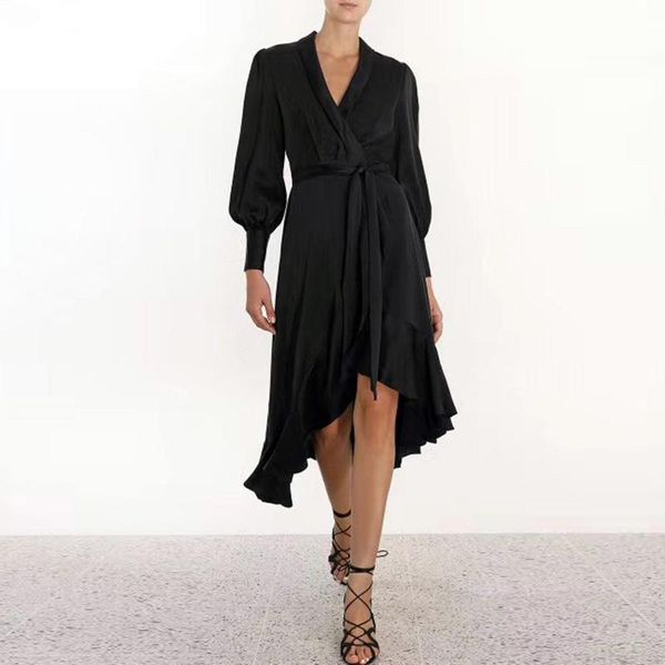 casual dresses ladies loose irregular fashion satin pleated long dress 2021 women's wear autumn belt sleeves plus size bing, Black;gray
casual dresses ladies loose irregular fashion satin pleated long dress 2021 women's wear autumn belt sleeves plus size bing, Black;gray