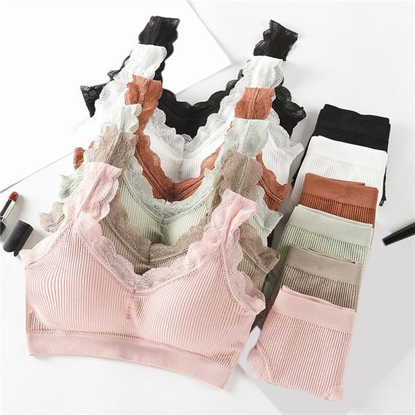 lace bra set 2pcs women's one piece wireless fitness brassiere + comfortable solid briefs daily female underwear, Red;black
lace bra set 2pcs women's one piece wireless fitness brassiere + comfortable solid briefs daily female underwear, Red;black