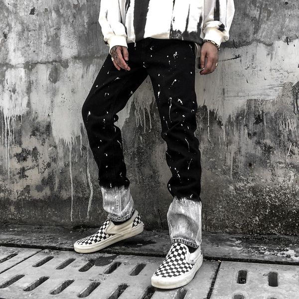 high street graeient jeans for men and women washed retro straight loose denim trousers oversize casual jean pants, Black
high street graeient jeans for men and women washed retro straight loose denim trousers oversize casual jean pants, Black