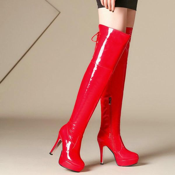 patent leather women's shoes platform high heels round toe boots ladies over the knee boots nightclub pole dance red black
patent leather women's shoes platform high heels round toe boots ladies over the knee boots nightclub pole dance red black