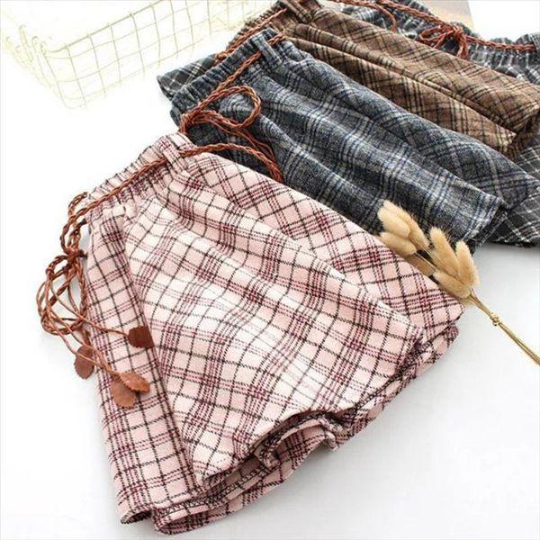 fall women plaid woolen shorts skirt elastic waist with sashes young girls preppy styles korea fashion winter cute bottoms, Black
fall women plaid woolen shorts skirt elastic waist with sashes young girls preppy styles korea fashion winter cute bottoms, Black