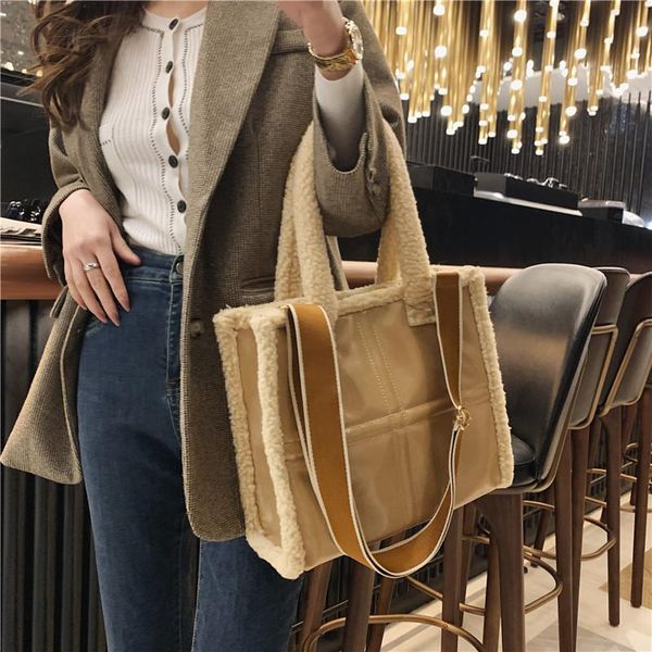 evening bags fashion lambswool tote women handbag wide strap shoulder bag luxury plush pu leather crossbody for 2021 purses
evening bags fashion lambswool tote women handbag wide strap shoulder bag luxury plush pu leather crossbody for 2021 purses