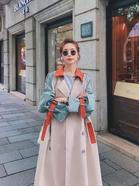 women's trench coats 2021 autumn ladies windbreaker fashion british style mid-length loose korean chic coat jacket double breasted over, Tan;black
women's trench coats 2021 autumn ladies windbreaker fashion british style mid-length loose korean chic coat jacket double breasted over, Tan;black